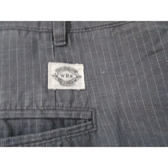 WRK Materials Co Mens Upscale Gray Stripe Linen Blend Shorts 40 EUC - Picture 12 of 15